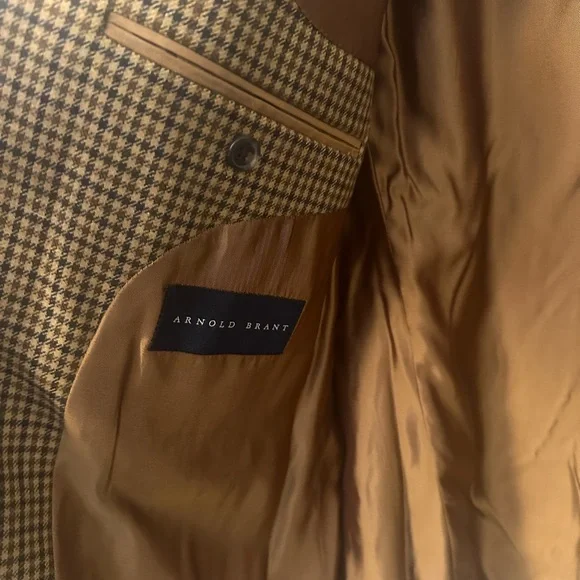 Arnold Brant 100% Cashmere Men's Checkered Blazer